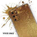 Molten Gold Digital Foil Swirl V11 - Premium Vinyl Skin Decal for Samsung Galaxy S25 Ultra, S24, S23, S22 & All Galaxy S Models