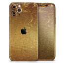 Molten Gold Digital Foil Swirl V11 - Vinyl Skin Wrap for iPhone 17 Pro Max, 17 Pro, 17 Air, 17, 16 & All Models — Soft Matte or Ultra Gloss