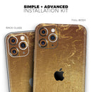 Molten Gold Digital Foil Swirl V11 - Vinyl Skin Wrap for iPhone 17 Pro Max, 17 Pro, 17 Air, 17, 16 & All Models — Soft Matte or Ultra Gloss