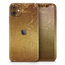 Molten Gold Digital Foil Swirl V11 - Vinyl Skin Wrap for iPhone 17 Pro Max, 17 Pro, 17 Air, 17, 16 & All Models — Soft Matte or Ultra Gloss