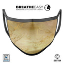 Molten Gold Digital Foil Swirl V12 - Made in USA Mouth Cover Unisex Anti-Dust Cotton Blend Reusable & Washable Face Mask with Adjustable Sizing for Adult or Child