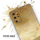 Molten Gold Digital Foil Swirl V12 - Skin-Kit for the Samsung Galaxy S-Series S20, S20 Plus, S20 Ultra , S10 & others (All Galaxy Devices Available)