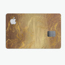Molten Gold Digital Foil Swirl V1 - Premium Protective Decal Skin-Kit for the Apple Credit Card