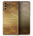 Molten Gold Digital Foil Swirl V1 - Premium Vinyl Skin Decal for Samsung Galaxy S25 Ultra, S24, S23, S22 & All Galaxy S Models