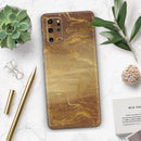 Molten Gold Digital Foil Swirl V1 - Premium Vinyl Skin Decal for Samsung Galaxy S25 Ultra, S24, S23, S22 & All Galaxy S Models