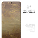 Molten Gold Digital Foil Swirl V1 - Premium Vinyl Skin Decal for Samsung Galaxy S25 Ultra, S24, S23, S22 & All Galaxy S Models