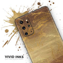 Molten Gold Digital Foil Swirl V1 - Premium Vinyl Skin Decal for Samsung Galaxy S25 Ultra, S24, S23, S22 & All Galaxy S Models