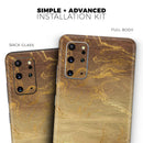 Molten Gold Digital Foil Swirl V1 - Premium Vinyl Skin Decal for Samsung Galaxy S25 Ultra, S24, S23, S22 & All Galaxy S Models