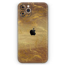 Molten Gold Digital Foil Swirl V1 - Vinyl Skin Wrap for iPhone 17 Pro Max, 17 Pro, 17 Air, 17, 16 & All Models — Soft Matte or Ultra Gloss