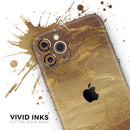 Molten Gold Digital Foil Swirl V1 - Vinyl Skin Wrap for iPhone 17 Pro Max, 17 Pro, 17 Air, 17, 16 & All Models — Soft Matte or Ultra Gloss