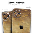 Molten Gold Digital Foil Swirl V1 - Vinyl Skin Wrap for iPhone 17 Pro Max, 17 Pro, 17 Air, 17, 16 & All Models — Soft Matte or Ultra Gloss