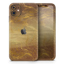 Molten Gold Digital Foil Swirl V1 - Vinyl Skin Wrap for iPhone 17 Pro Max, 17 Pro, 17 Air, 17, 16 & All Models — Soft Matte or Ultra Gloss