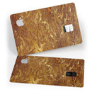 Molten Gold Digital Foil Swirl V2 - Premium Protective Decal Skin-Kit for the Apple Credit Card