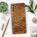 Molten Gold Digital Foil Swirl V2 - Premium Vinyl Skin Decal for Samsung Galaxy S25 Ultra, S24, S23, S22 & All Galaxy S Models