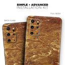Molten Gold Digital Foil Swirl V2 - Premium Vinyl Skin Decal for Samsung Galaxy S25 Ultra, S24, S23, S22 & All Galaxy S Models