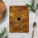 Molten Gold Digital Foil Swirl V2 - Full Body Skin Decal for the Apple iPad Pro 12.9", 11", 10.5", 9.7", Air or Mini (All Models Available)