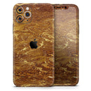 Molten Gold Digital Foil Swirl V2 - Vinyl Skin Wrap for iPhone 17 Pro Max, 17 Pro, 17 Air, 17, 16 & All Models — Soft Matte or Ultra Gloss