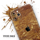Molten Gold Digital Foil Swirl V2 - Vinyl Skin Wrap for iPhone 17 Pro Max, 17 Pro, 17 Air, 17, 16 & All Models — Soft Matte or Ultra Gloss