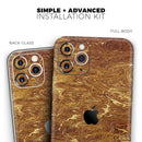 Molten Gold Digital Foil Swirl V2 - Vinyl Skin Wrap for iPhone 17 Pro Max, 17 Pro, 17 Air, 17, 16 & All Models — Soft Matte or Ultra Gloss
