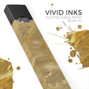Molten Gold Digital Foil Swirl V4 - Premium Decal Protective Skin-Wrap Sticker compatible with the Juul Labs vaping device