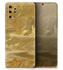 Molten Gold Digital Foil Swirl V4 - Premium Vinyl Skin Decal for Samsung Galaxy S25 Ultra, S24, S23, S22 & All Galaxy S Models