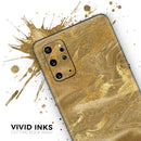 Molten Gold Digital Foil Swirl V4 - Premium Vinyl Skin Decal for Samsung Galaxy S25 Ultra, S24, S23, S22 & All Galaxy S Models