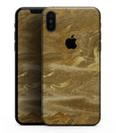 Molten Gold Digital Foil Swirl V4 - iPhone XS MAX, XS/X, 8/8+, 7/7+, 5/5S/SE Skin-Kit (All iPhones Available)