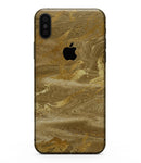 Molten Gold Digital Foil Swirl V4 - iPhone XS MAX, XS/X, 8/8+, 7/7+, 5/5S/SE Skin-Kit (All iPhones Available)