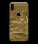 Molten Gold Digital Foil Swirl V4 - iPhone XS MAX, XS/X, 8/8+, 7/7+, 5/5S/SE Skin-Kit (All iPhones Available)