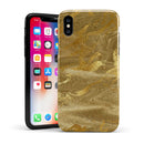 Molten Gold Digital Foil Swirl V4 - iPhone X Swappable Hybrid Case