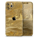 Molten Gold Digital Foil Swirl V4 - Vinyl Skin Wrap for iPhone 17 Pro Max, 17 Pro, 17 Air, 17, 16 & All Models — Soft Matte or Ultra Gloss