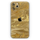 Molten Gold Digital Foil Swirl V4 - Vinyl Skin Wrap for iPhone 17 Pro Max, 17 Pro, 17 Air, 17, 16 & All Models — Soft Matte or Ultra Gloss