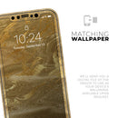 Molten Gold Digital Foil Swirl V4 - Vinyl Skin Wrap for iPhone 17 Pro Max, 17 Pro, 17 Air, 17, 16 & All Models — Soft Matte or Ultra Gloss