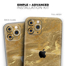 Molten Gold Digital Foil Swirl V4 - Vinyl Skin Wrap for iPhone 17 Pro Max, 17 Pro, 17 Air, 17, 16 & All Models — Soft Matte or Ultra Gloss