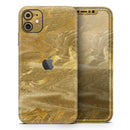 Molten Gold Digital Foil Swirl V4 - Vinyl Skin Wrap for iPhone 17 Pro Max, 17 Pro, 17 Air, 17, 16 & All Models — Soft Matte or Ultra Gloss