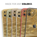 Molten Gold Digital Foil Swirl V4 - Vinyl Skin Wrap for iPhone 17 Pro Max, 17 Pro, 17 Air, 17, 16 & All Models — Soft Matte or Ultra Gloss