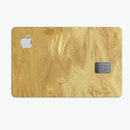 Molten Gold Digital Foil Swirl V5 - Premium Protective Decal Skin-Kit for the Apple Credit Card