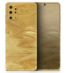 Molten Gold Digital Foil Swirl V5 - Premium Vinyl Skin Decal for Samsung Galaxy S25 Ultra, S24, S23, S22 & All Galaxy S Models