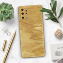 Molten Gold Digital Foil Swirl V5 - Premium Vinyl Skin Decal for Samsung Galaxy S25 Ultra, S24, S23, S22 & All Galaxy S Models