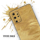 Molten Gold Digital Foil Swirl V5 - Premium Vinyl Skin Decal for Samsung Galaxy S25 Ultra, S24, S23, S22 & All Galaxy S Models