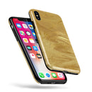 Molten Gold Digital Foil Swirl V5 - iPhone X Swappable Hybrid Case