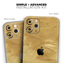 Molten Gold Digital Foil Swirl V5 - Vinyl Skin Wrap for iPhone 17 Pro Max, 17 Pro, 17 Air, 17, 16 & All Models — Soft Matte or Ultra Gloss