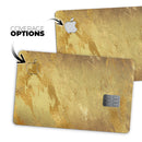 Molten Gold Digital Foil Swirl V6 - Premium Protective Decal Skin-Kit for the Apple Credit Card