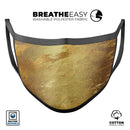 Molten Gold Digital Foil Swirl V6 - Made in USA Mouth Cover Unisex Anti-Dust Cotton Blend Reusable & Washable Face Mask with Adjustable Sizing for Adult or Child