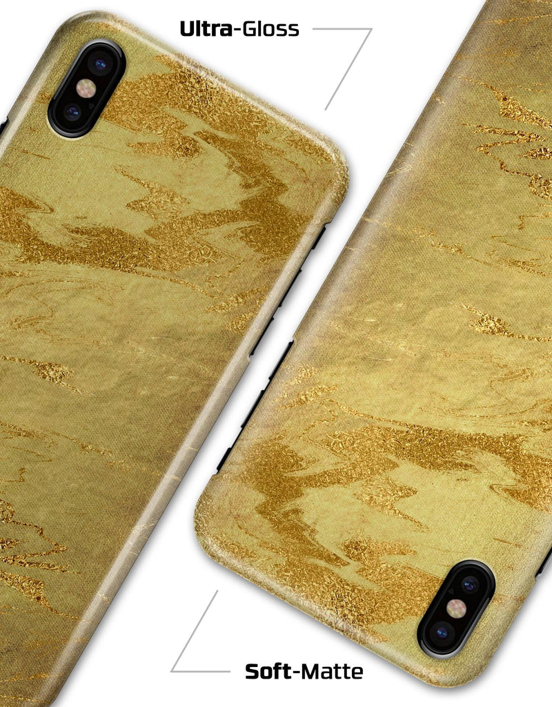 Molten Gold Digital Foil Swirl V6 - iPhone X Clipit Case