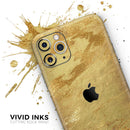 Molten Gold Digital Foil Swirl V6 - Vinyl Skin Wrap for iPhone 17 Pro Max, 17 Pro, 17 Air, 17, 16 & All Models — Soft Matte or Ultra Gloss