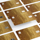 Molten Gold Digital Foil Swirl V7 - Premium Protective Decal Skin-Kit for the Apple Credit Card