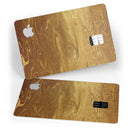 Molten Gold Digital Foil Swirl V7 - Premium Protective Decal Skin-Kit for the Apple Credit Card