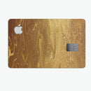 Molten Gold Digital Foil Swirl V7 - Premium Protective Decal Skin-Kit for the Apple Credit Card