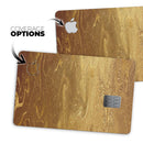 Molten Gold Digital Foil Swirl V7 - Premium Protective Decal Skin-Kit for the Apple Credit Card